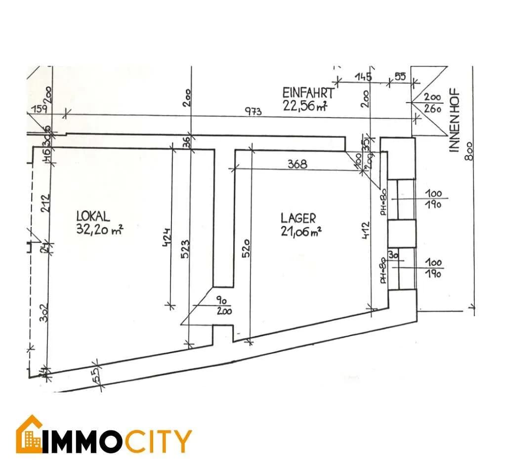 2-Zimmer-Gewerbeimmobilie mieten in Wien – 53 m², € 992 – Bild 8 von 8