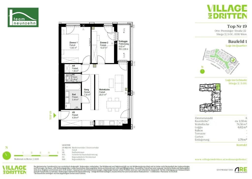 3-Zimmer-Wohnung mieten in Wien – 74,56 m², € 1.749 – Bild 29 von 29