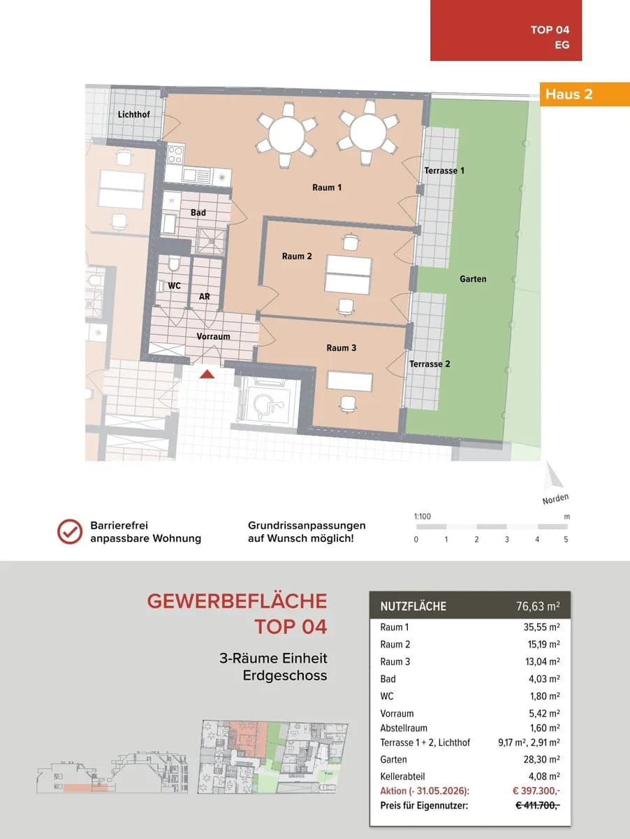 Gewerbeimmobilie kaufen in Wien – 77 m², € 397.300 – Bild 7 von 7