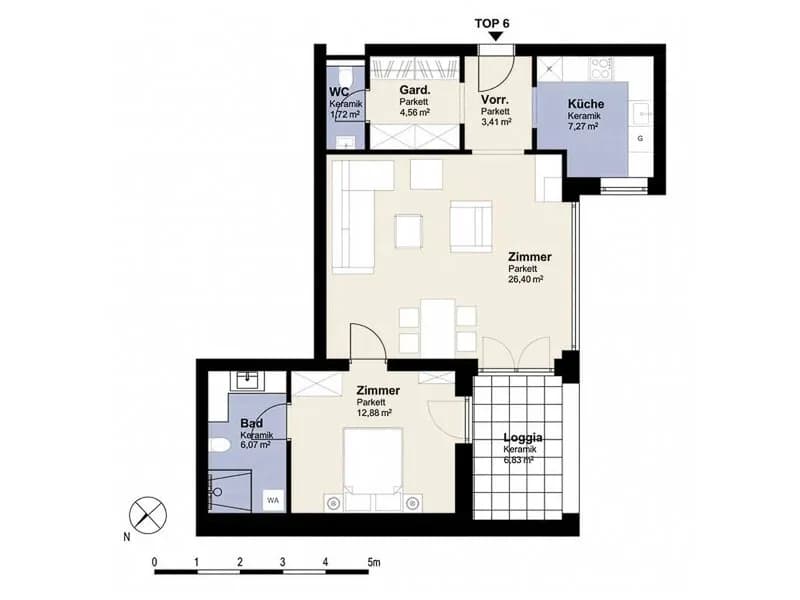 2-Zimmer-Wohnung mieten in Mödling – 56,49 m², € 1.250 – Bild 13 von 13