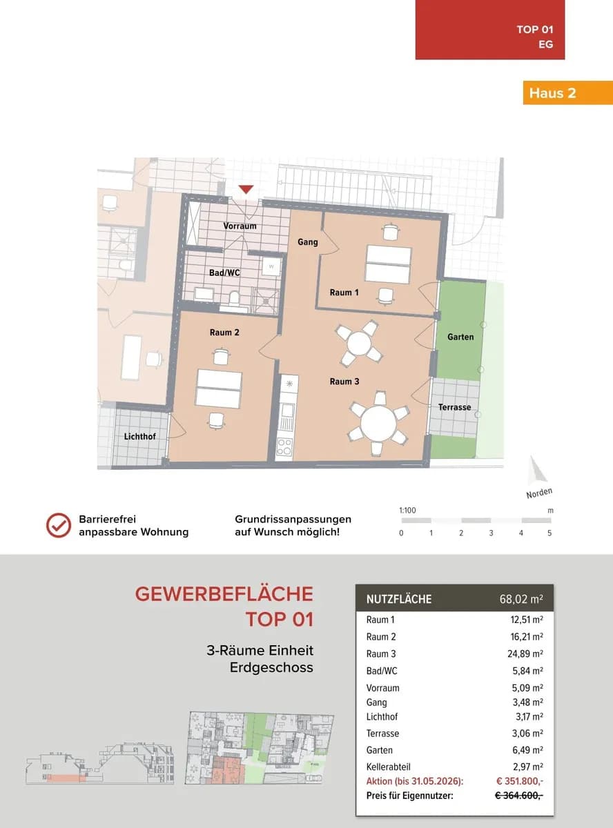 Gewerbeimmobilie kaufen in Wien – 70 m², € 317.000 – Bild 7 von 7