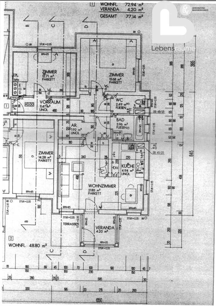 3-Zimmer-Wohnung mieten in Freistadt – 77,14 m², € 799 – Bild 2 von 3