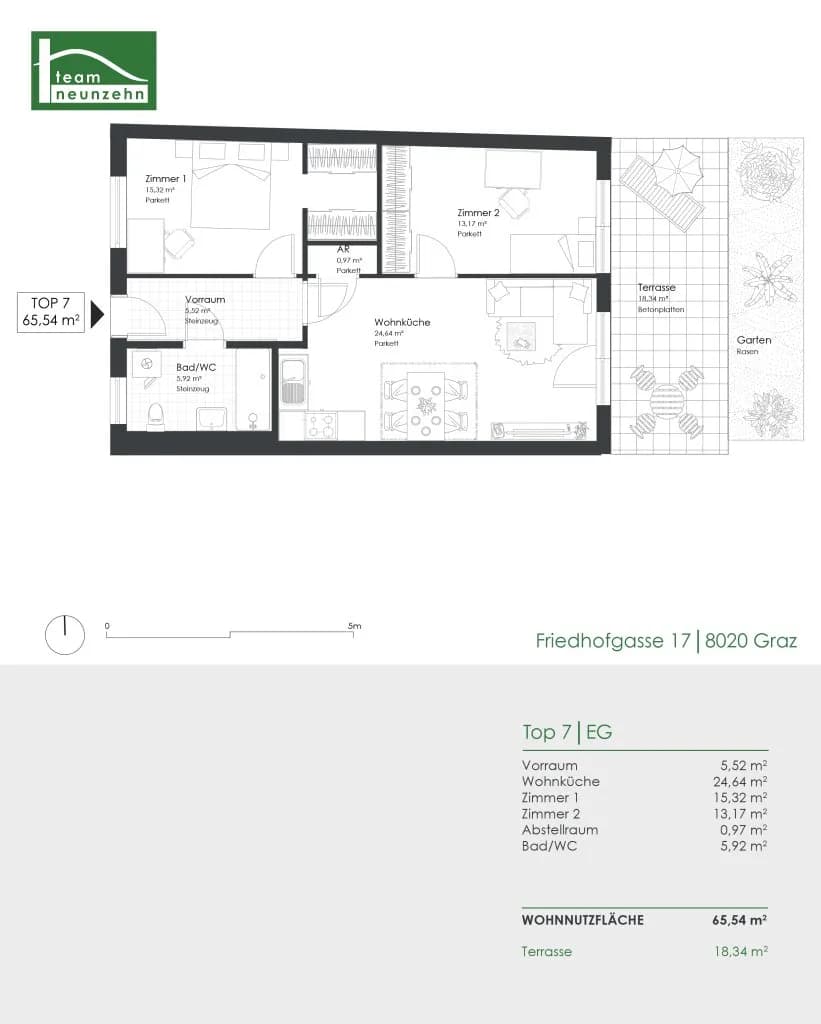 3-Zimmer-Wohnung mieten in Graz – 65,54 m², € 929 – Bild 22 von 22