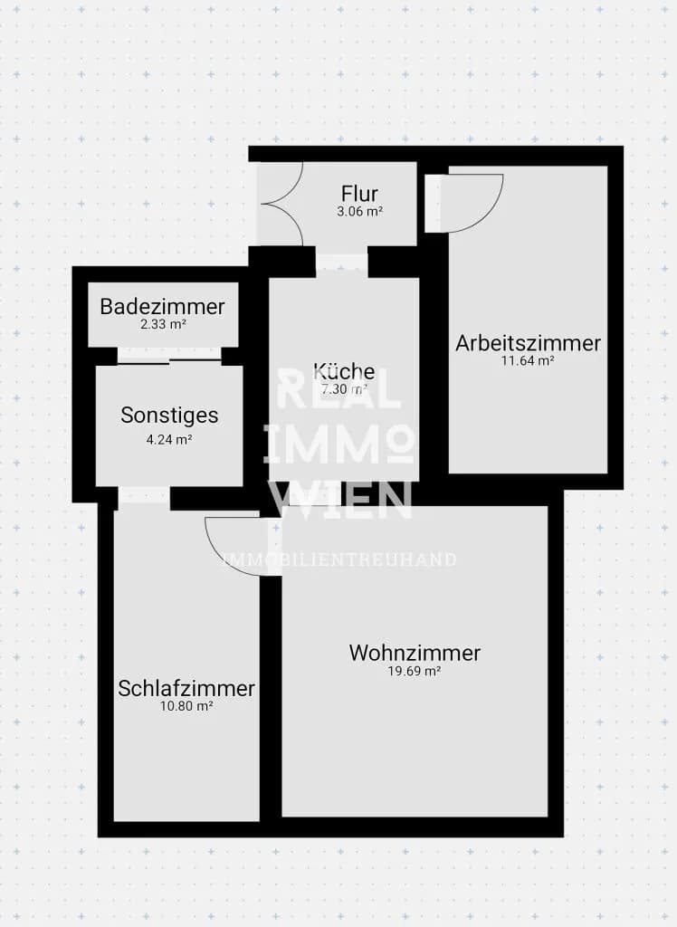 3-Zimmer-Wohnung kaufen in Wien – 59,06 m², € 258.000 – Bild 8 von 8