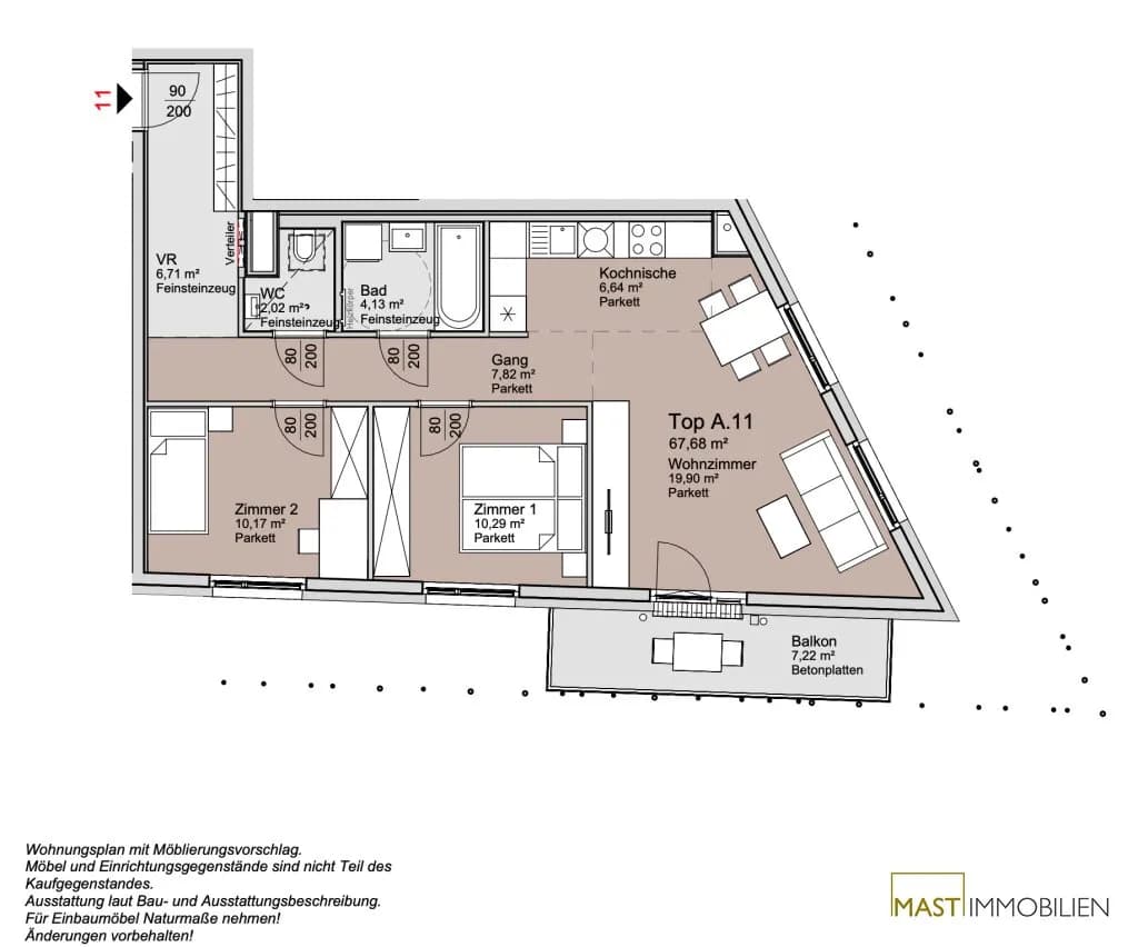 3-Zimmer-Wohnung kaufen in Wien – 67,68 m², € 425.000 – Bild 12 von 12
