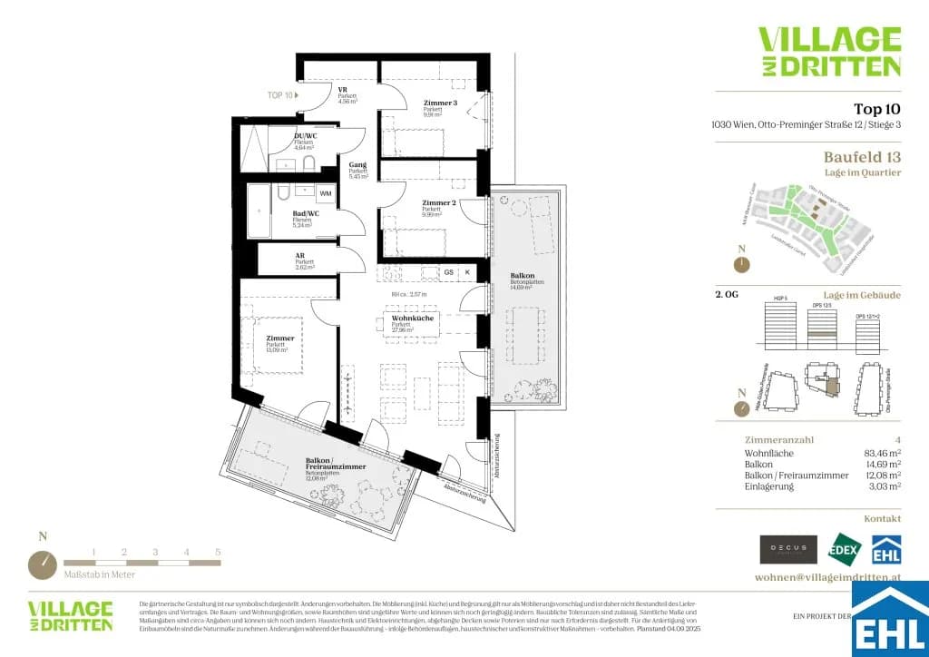 4-Zimmer-Wohnung kaufen in Wien – 83,46 m², € 779.000 – Bild 3 von 9