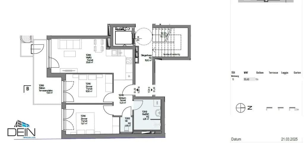 3-Zimmer-Wohnung kaufen in Wien – 55,43 m², € 319.000 – Bild 8 von 8