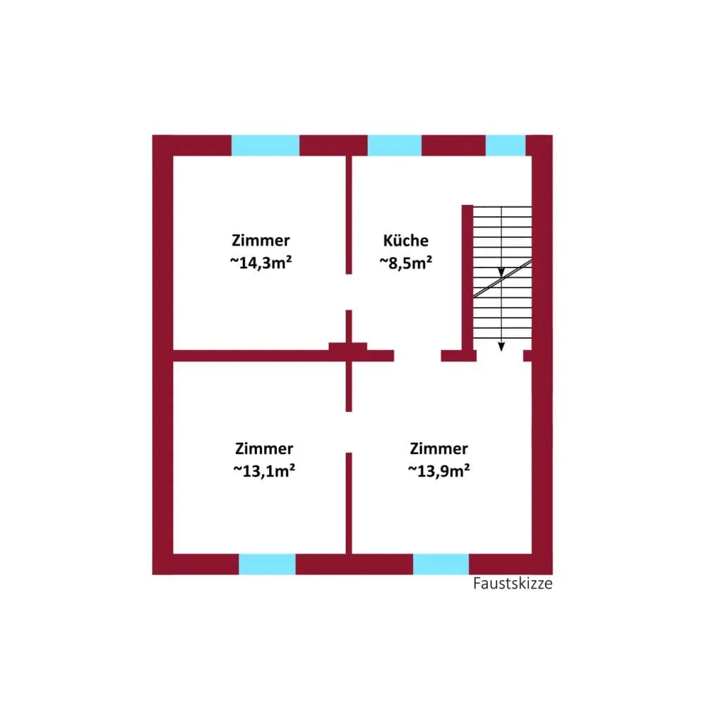 5-Zimmer-Immobilie kaufen in Baden – 140 m², € 399.000 – Bild 4 von 4