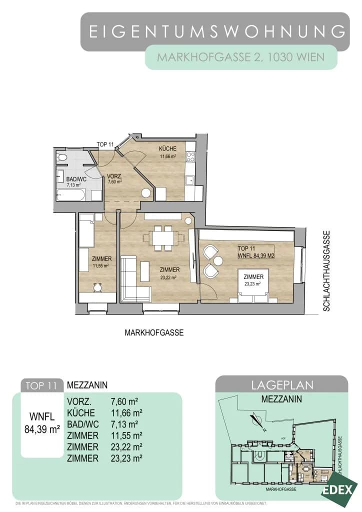3-Zimmer-Wohnung kaufen in Wien – 84,39 m², € 375.000 – Bild 17 von 17