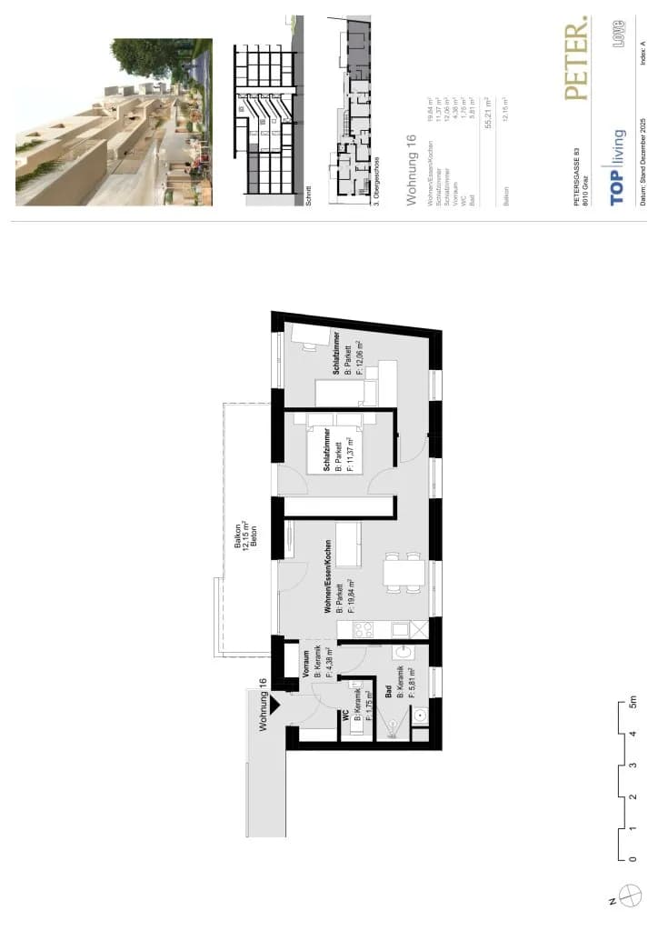 3-Zimmer-Wohnung kaufen in Graz – 55,21 m², € 350.584 – Bild 9 von 9