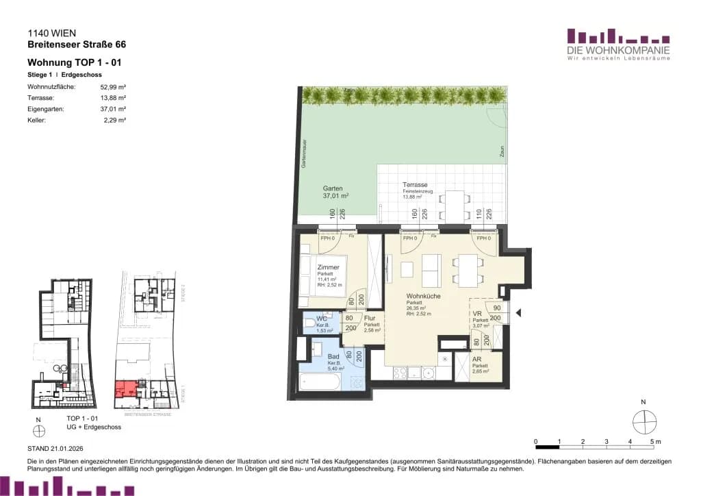2-Zimmer-Wohnung kaufen in Wien – 52,99 m², € 399.900 – Bild 8 von 8