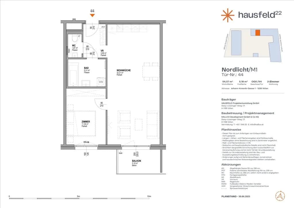 2-Zimmer-Wohnung mieten in Wien – 54,57 m², € 1.070 – Bild 2 von 17
