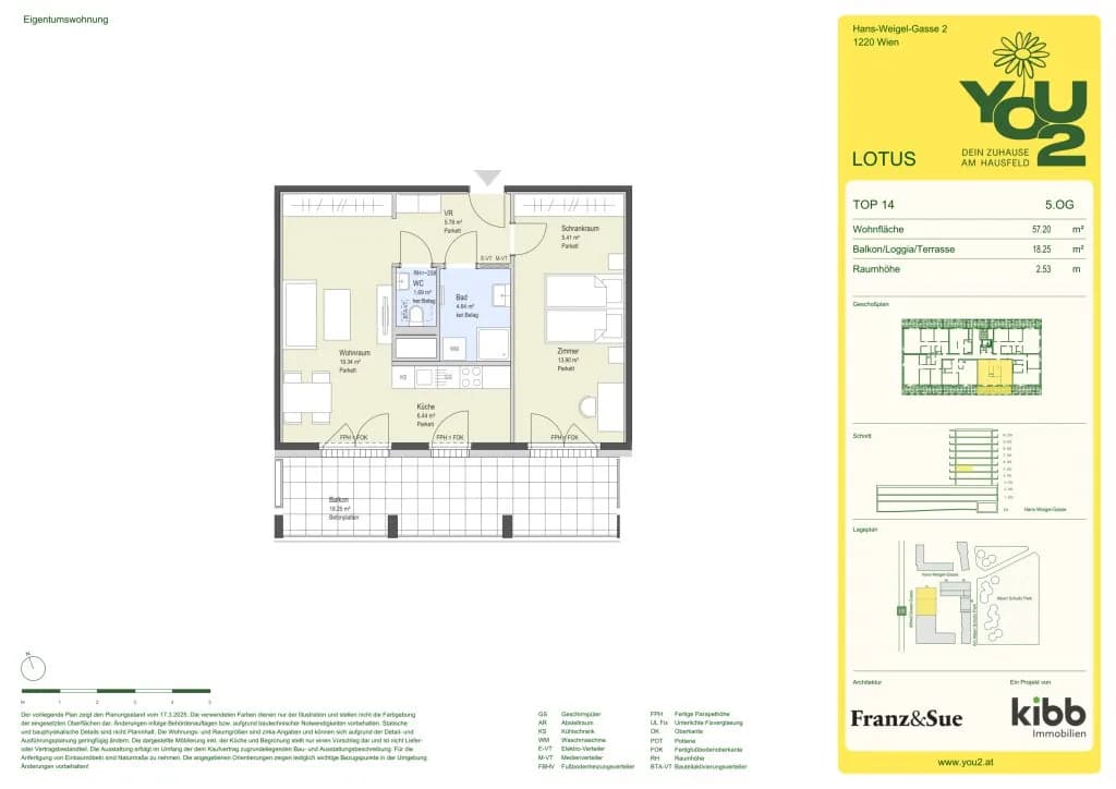 2-Zimmer-Wohnung kaufen in Wien – 57,2 m², € 402.100 – Bild 7 von 7