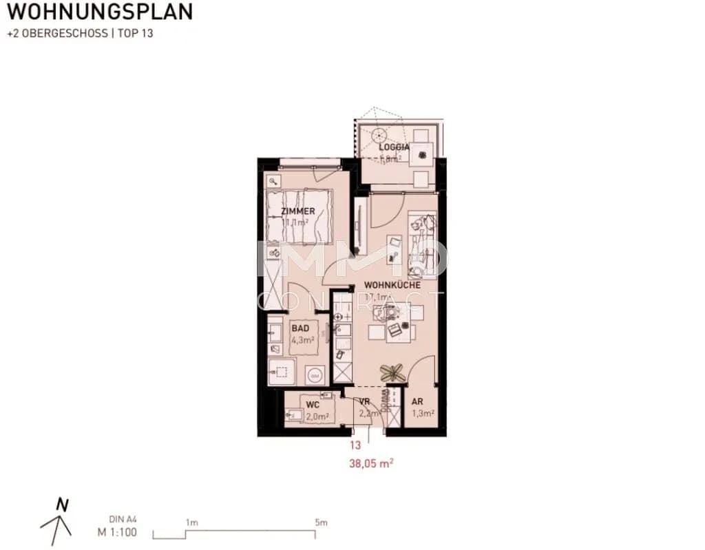 2-Zimmer-Wohnung kaufen in Wien – 38,05 m², € 263.500 – Bild 8 von 8