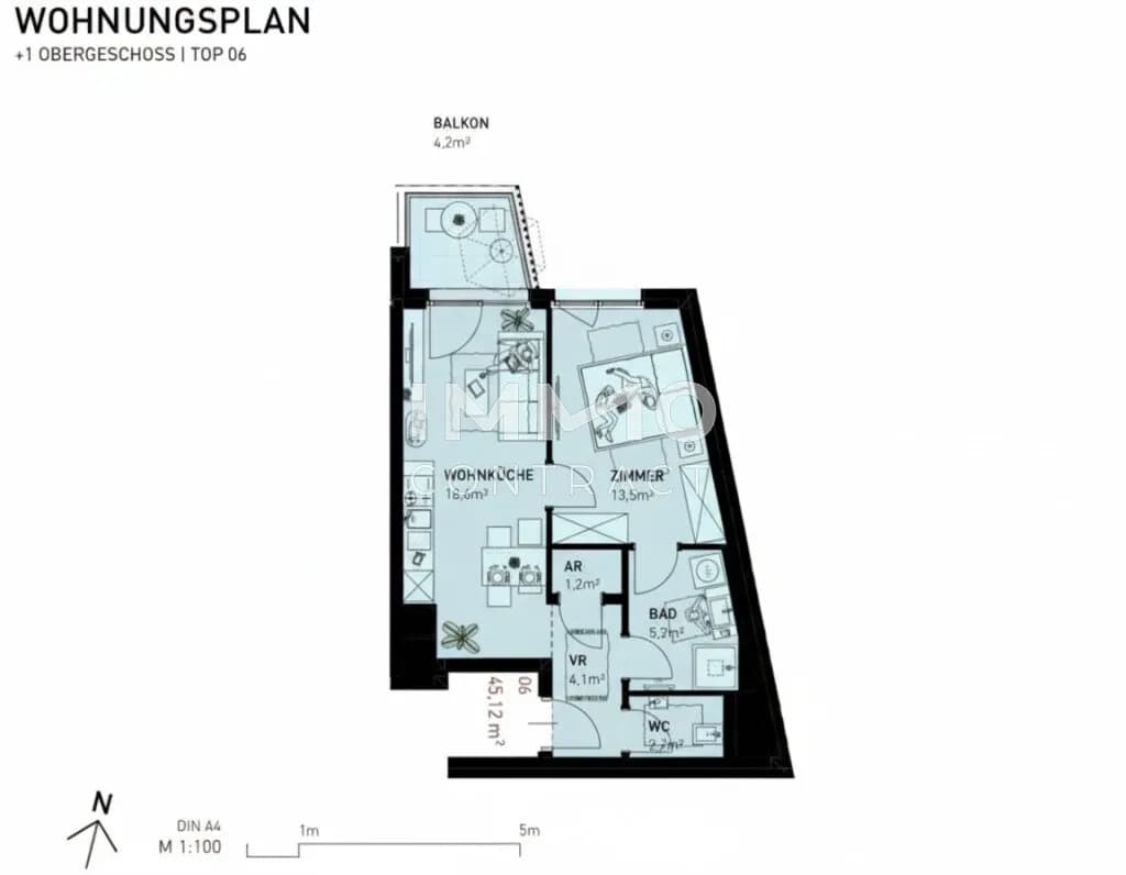 2-Zimmer-Wohnung kaufen in Wien – 45,12 m², € 279.500 – Bild 8 von 8