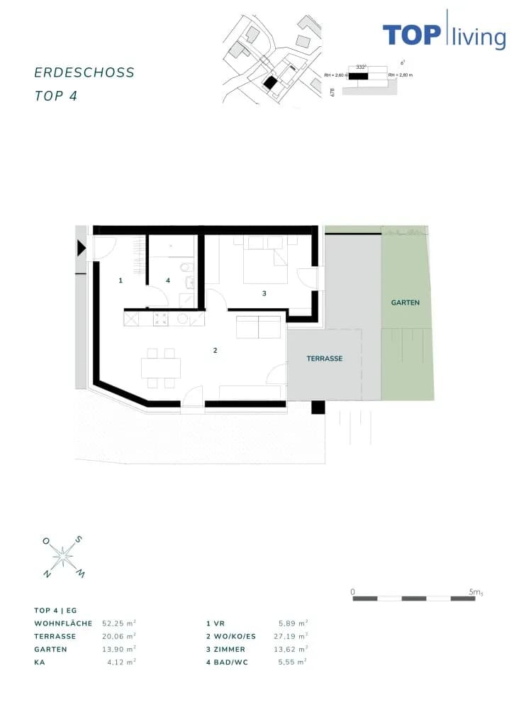2-Zimmer-Wohnung kaufen in Weiz – 52,25 m², € 229.950 – Bild 4 von 4