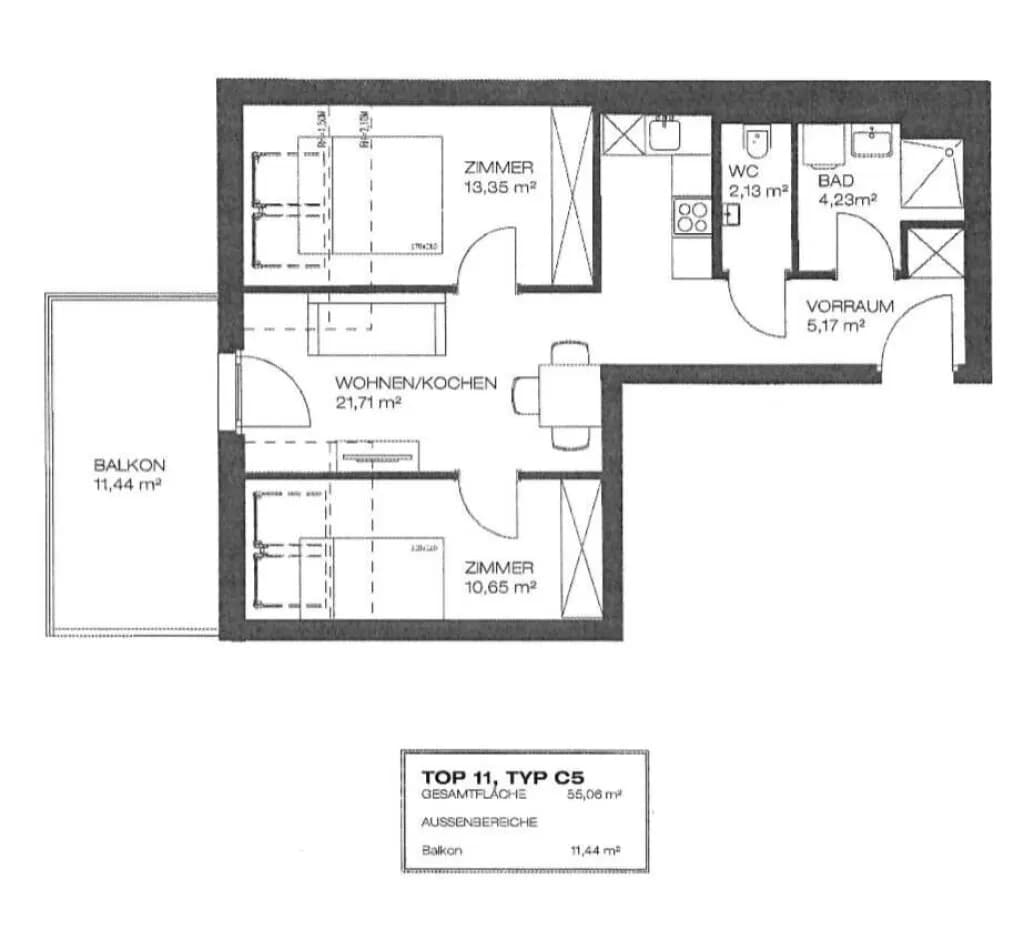 3-Zimmer-Wohnung kaufen in Wien – 55,06 m², € 420.000 – Bild 15 von 15