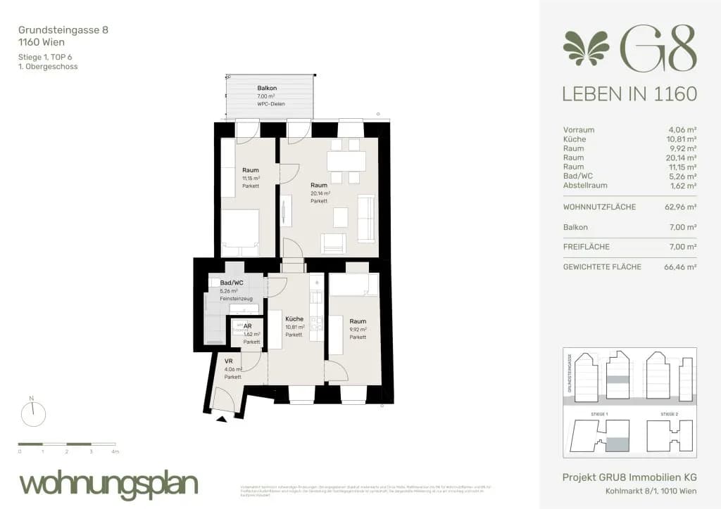 3-Zimmer-Wohnung kaufen in Wien – 62,69 m², € 489.000 – Bild 29 von 29