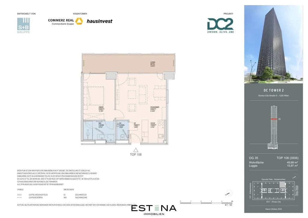2-Zimmer-Wohnung mieten in Wien – 49,26 m², € 1.600 – Bild 20 von 21