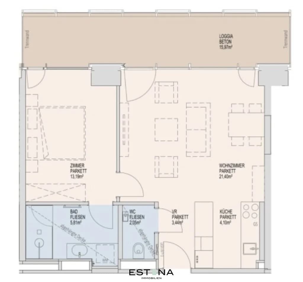 2-Zimmer-Wohnung mieten in Wien – 49,26 m², € 1.600 – Bild 21 von 21
