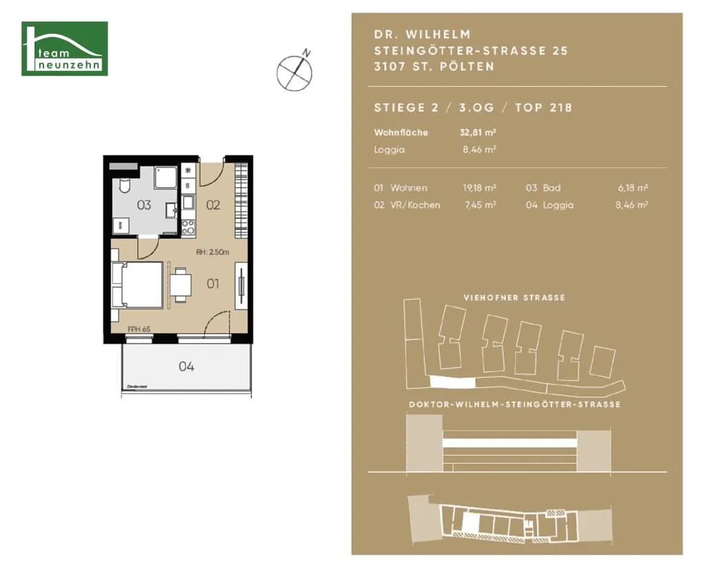 1-Zimmer-Wohnung mieten in Sankt Pölten – 32,81 m², € 599 – Bild 21 von 21