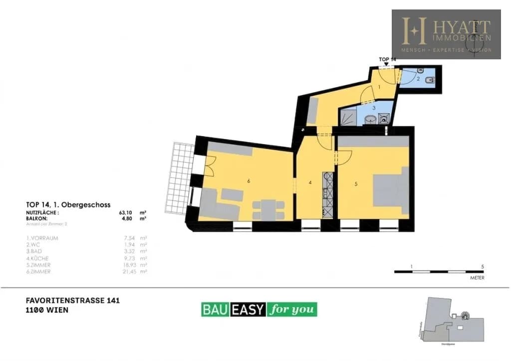 2-Zimmer-Wohnung kaufen in Wien – 63,11 m², € 369.000 – Bild 10 von 10