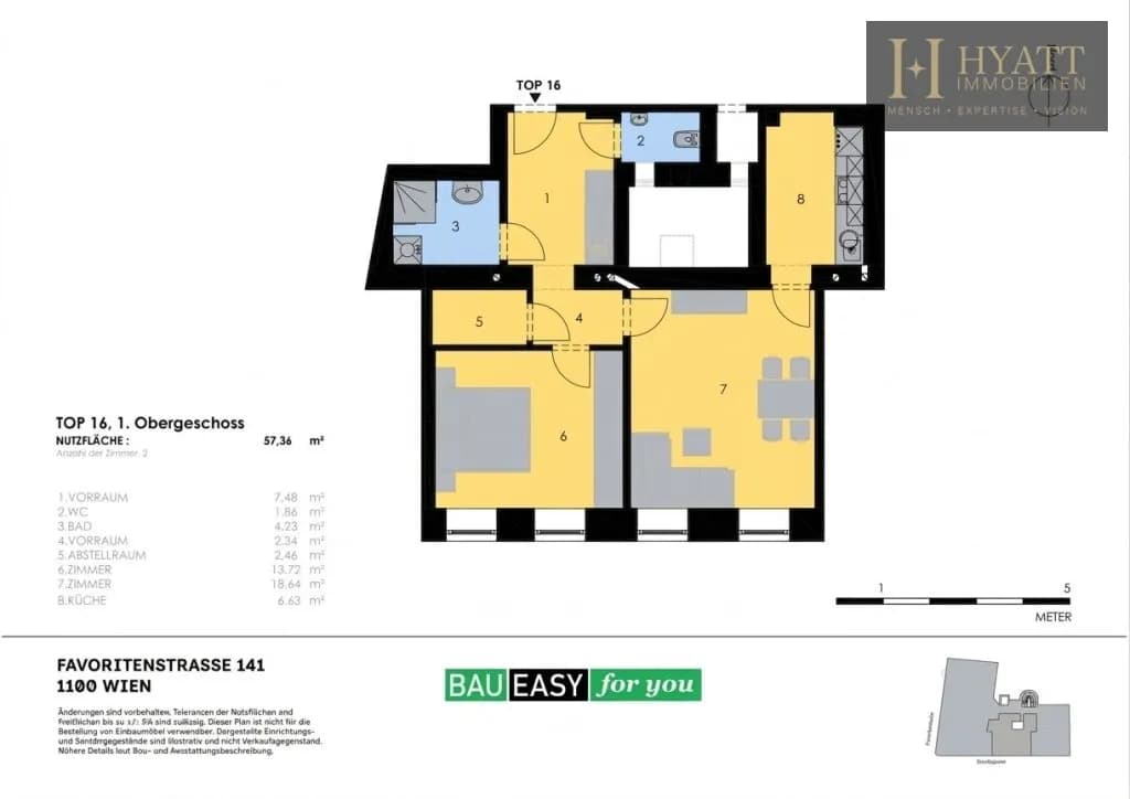 2-Zimmer-Wohnung kaufen in Wien – 57,36 m², € 325.000 – Bild 10 von 10