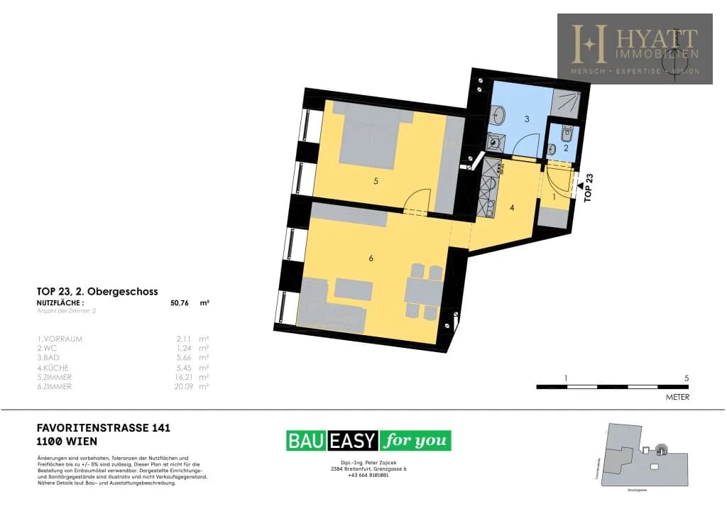 2-Zimmer-Wohnung kaufen in Wien – 50,47 m², € 297.000 – Bild 14 von 14