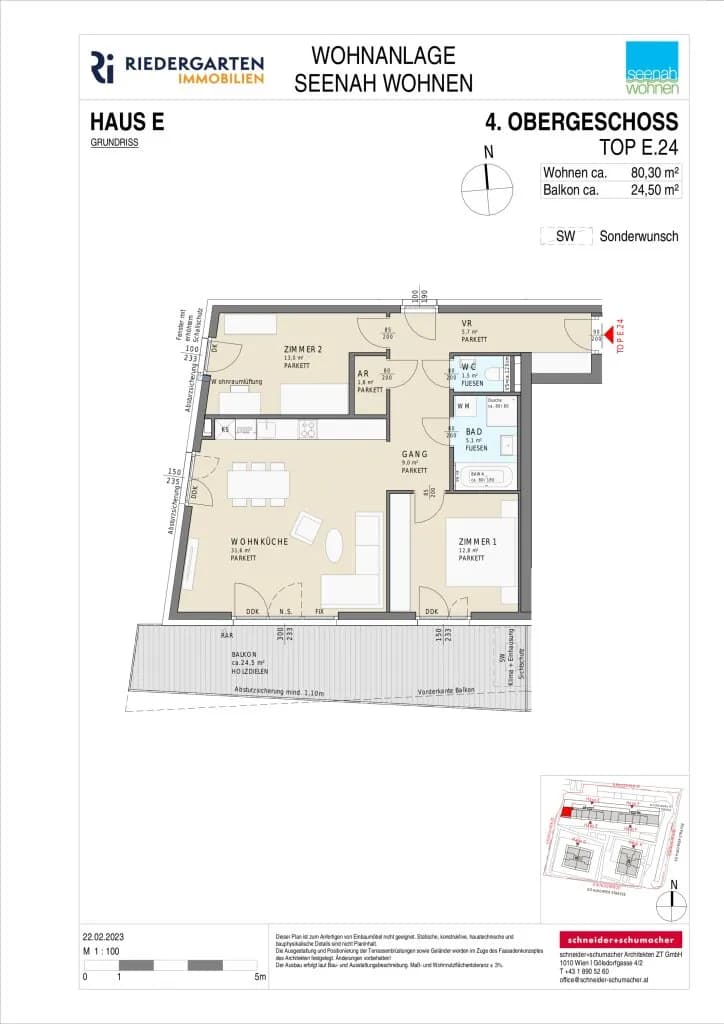 3-Zimmer-Wohnung kaufen in Klagenfurt – 78,7 m², € 446.000 – Bild 7 von 7