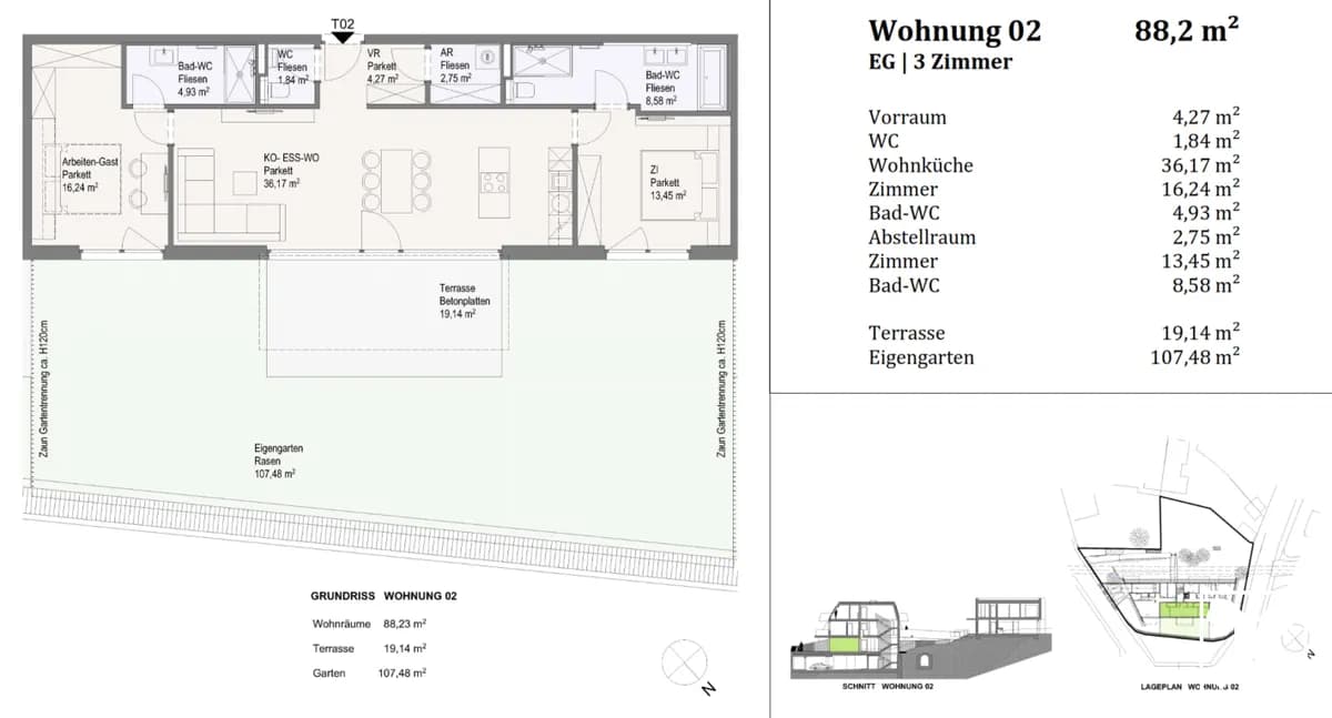 3-Zimmer-Wohnung kaufen in Mödling – 88,23 m², € 616.400 – Bild 7 von 7