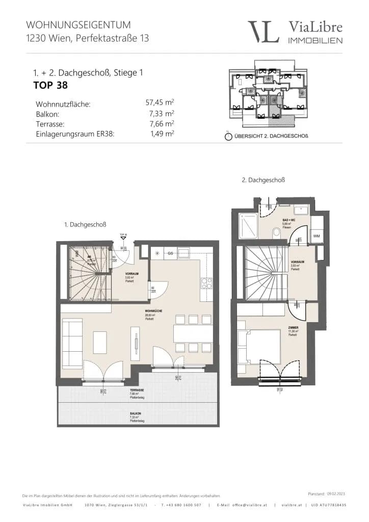 2-Zimmer-Wohnung kaufen in Wien – 57,45 m², € 397.000 – Bild 33 von 38