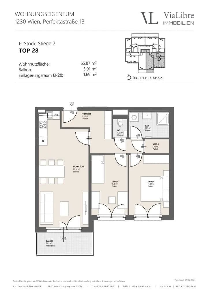 3-Zimmer-Wohnung kaufen in Wien – 65,87 m², € 445.000 – Bild 34 von 39