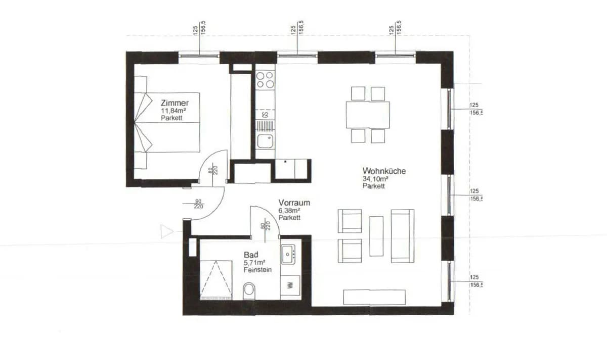2-Zimmer-Wohnung mieten in Amstetten – 58 m², € 947 – Bild 3 von 27