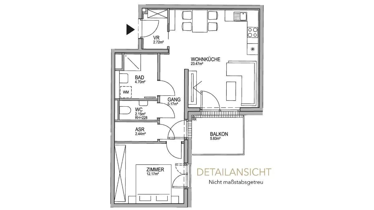2-Zimmer-Wohnung kaufen in Wien – 52,82 m², € 475.000 – Bild 8 von 10
