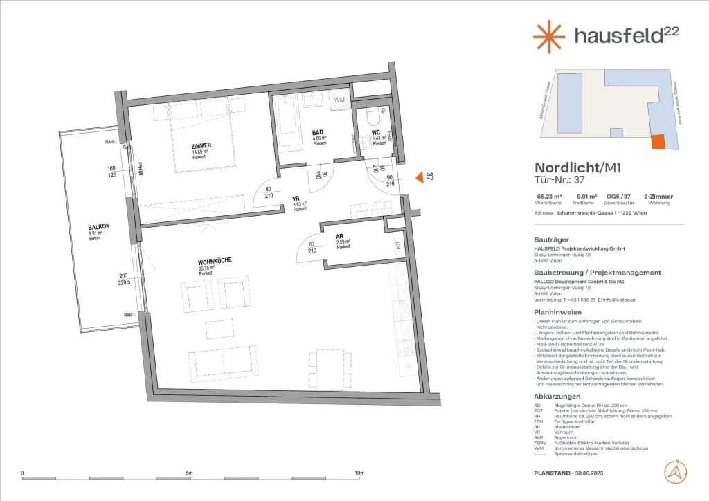 2-Zimmer-Wohnung mieten in Wien – 65,22 m², € 1.320 – Bild 2 von 18