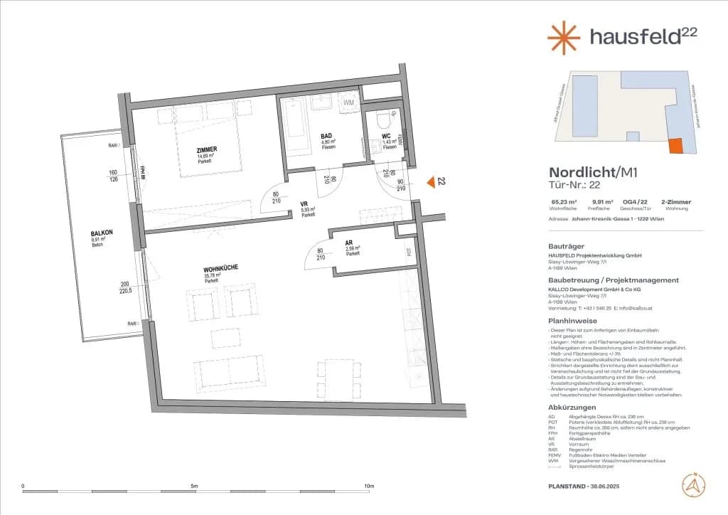 2-Zimmer-Wohnung mieten in Wien – 65,22 m², € 1.310 – Bild 2 von 17