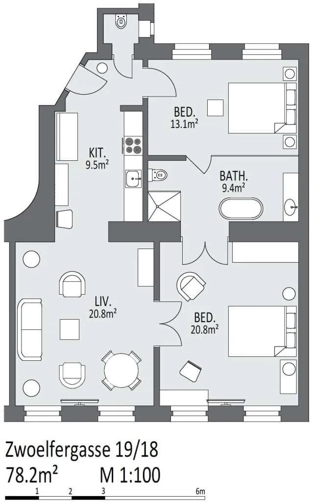 3-Zimmer-Wohnung kaufen in Wien – 78 m², € 419.000 – Bild 18 von 18