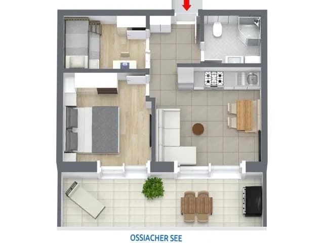3-Zimmer-Wohnung kaufen in Feldkirchen – 40 m², € 369.000 – Bild 3 von 3
