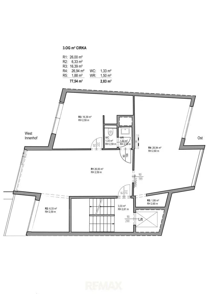 10-Zimmer-Gewerbeimmobilie mieten in Wien – 214 m², € 3.814 – Bild 20 von 21