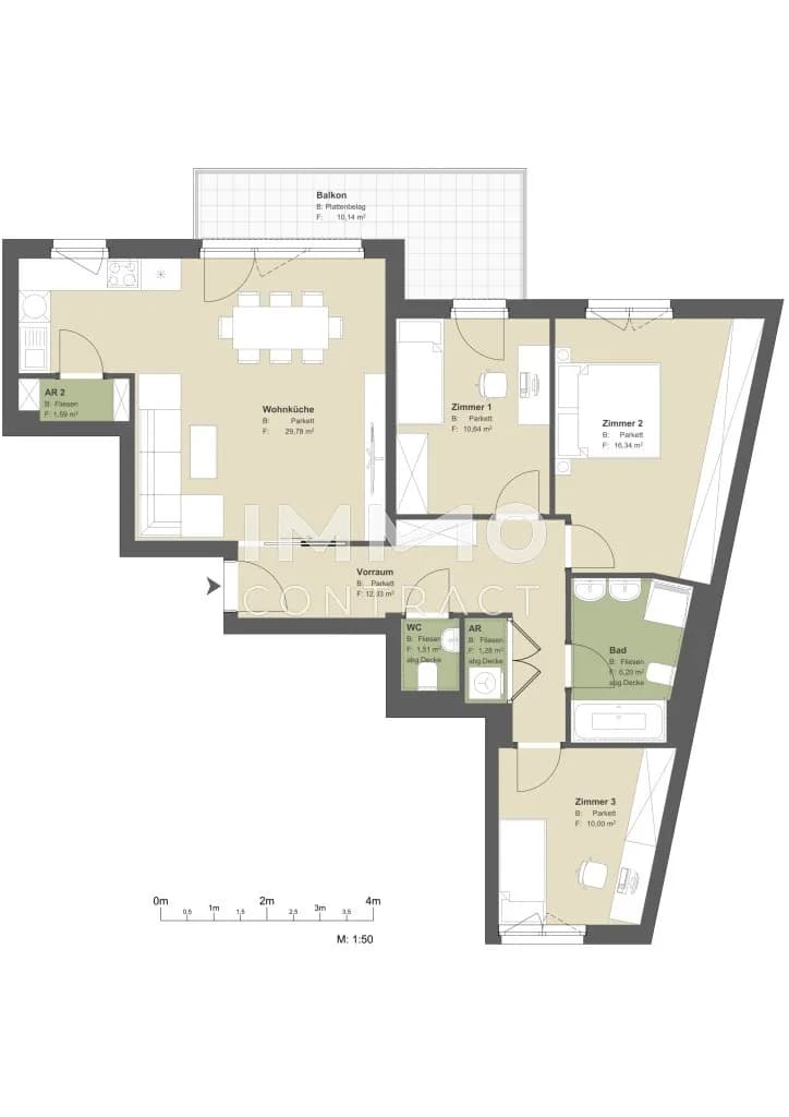 4-Zimmer-Wohnung kaufen in Wien – 89,37 m², € 744.200 – Bild 21 von 23