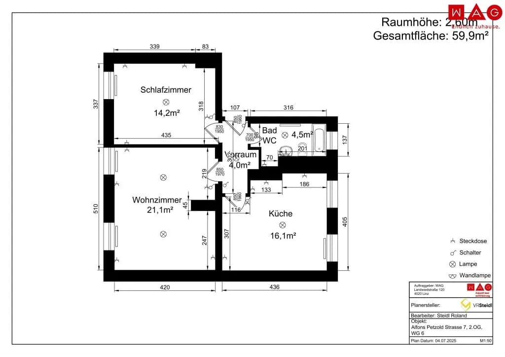 3-Zimmer-Wohnung mieten in Steyr – 61,1 m², € 535 – Bild 11 von 11