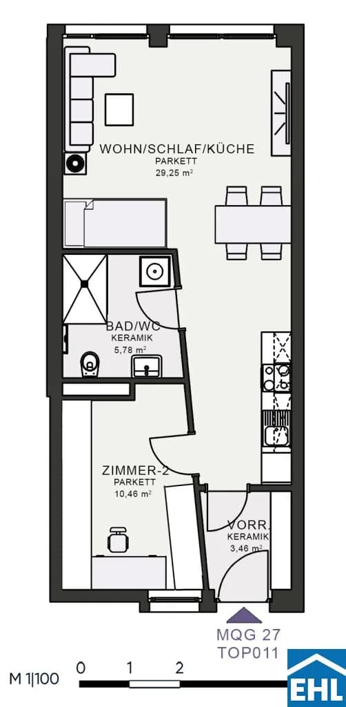 2-Zimmer-Wohnung mieten in Graz – 50,07 m², € 722 – Bild 7 von 7