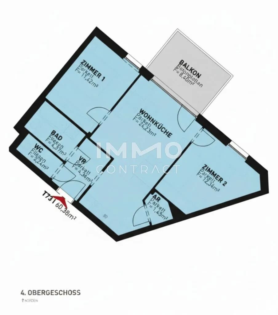 3-Zimmer-Wohnung kaufen in Wien – 60,38 m², € 489.500 – Bild 13 von 13