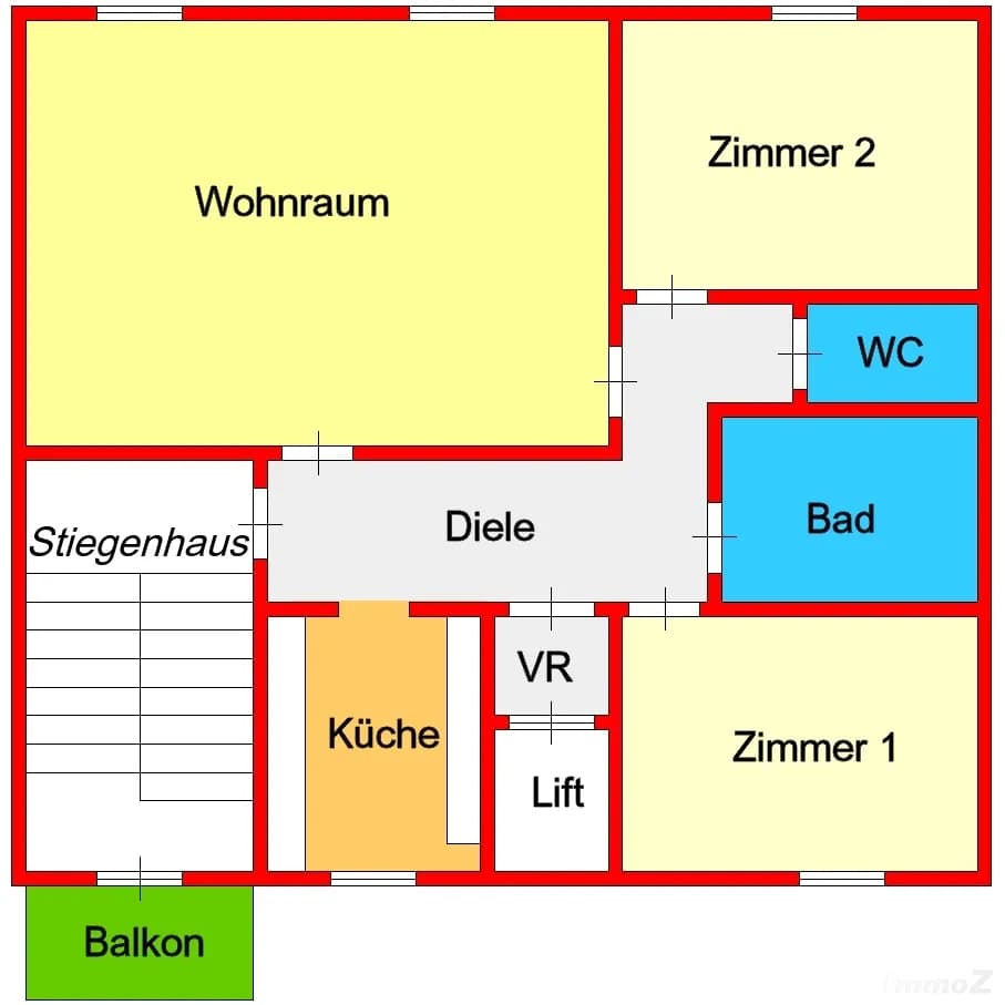 3-Zimmer-Wohnung mieten in Graz – 83,4 m², € 1.153