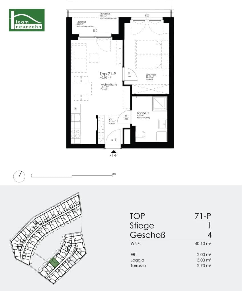 2-Zimmer-Wohnung mieten in Wien – 40,1 m², € 885 – Bild 15 von 15