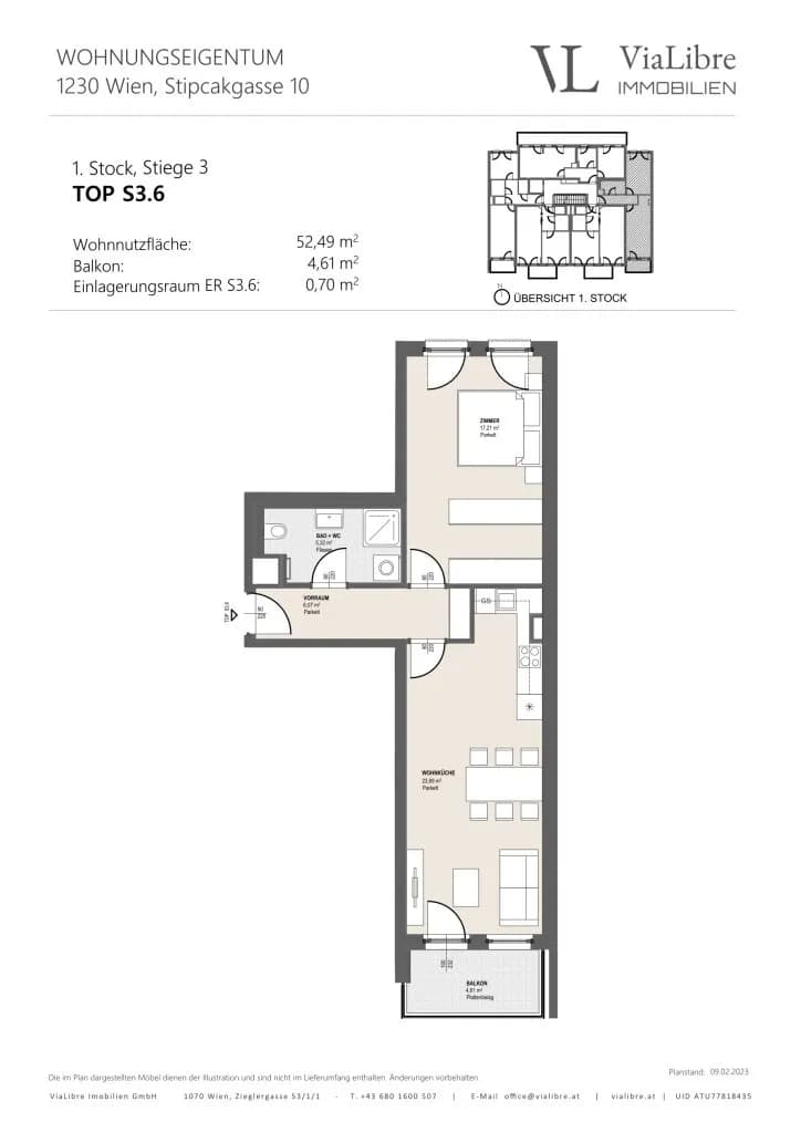 2-Zimmer-Wohnung kaufen in Wien – 53,3 m², € 298.000 – Bild 17 von 22