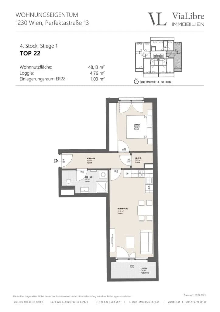 2-Zimmer-Wohnung kaufen in Wien – 47,17 m², € 288.000 – Bild 25 von 30