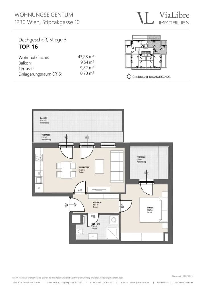 2-Zimmer-Wohnung kaufen in Wien – 43,36 m², € 295.000 – Bild 19 von 24