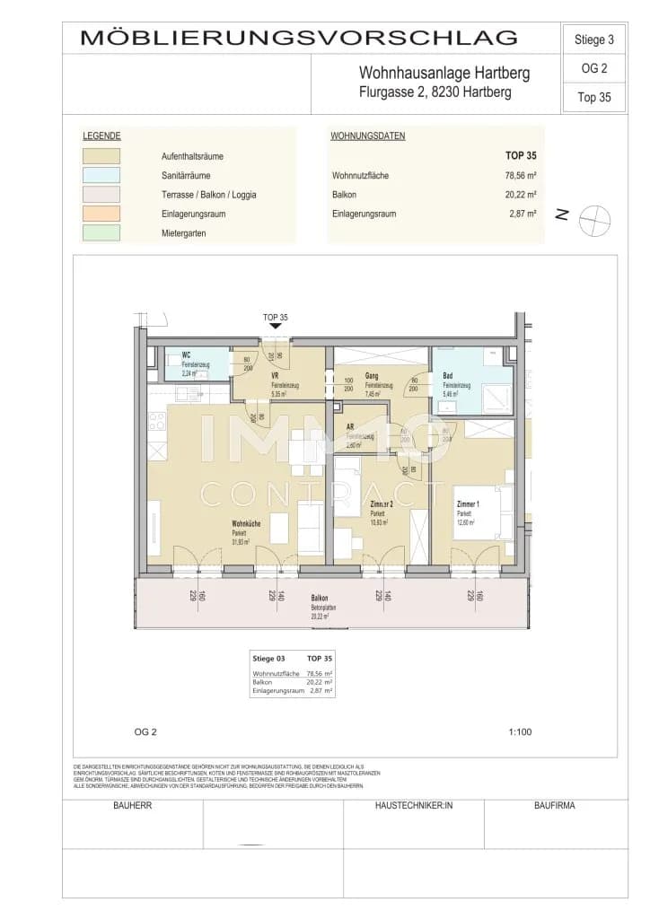 3-Zimmer-Wohnung mieten in Hartberg-Fürstenfeld – 78,56 m², € 954 – Bild 12 von 13