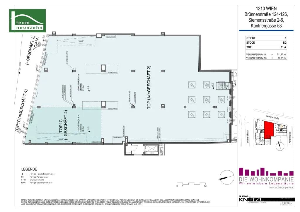 1-Zimmer-Gewerbeimmobilie mieten in Wien – 592 m², € 7.333 – Bild 4 von 4